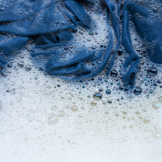 Washing Jeans shirt, soaked