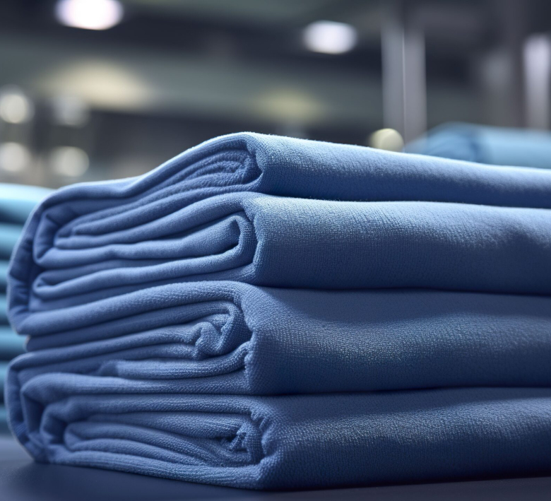 A photo of neatly folded gym towels